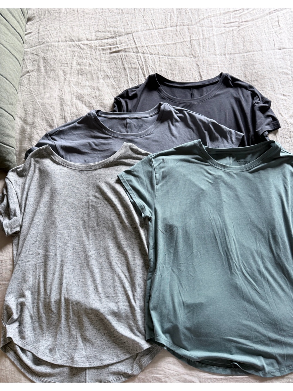 Athleta Move With Ease Tee (4) - Gray, Sage, Charcoal
